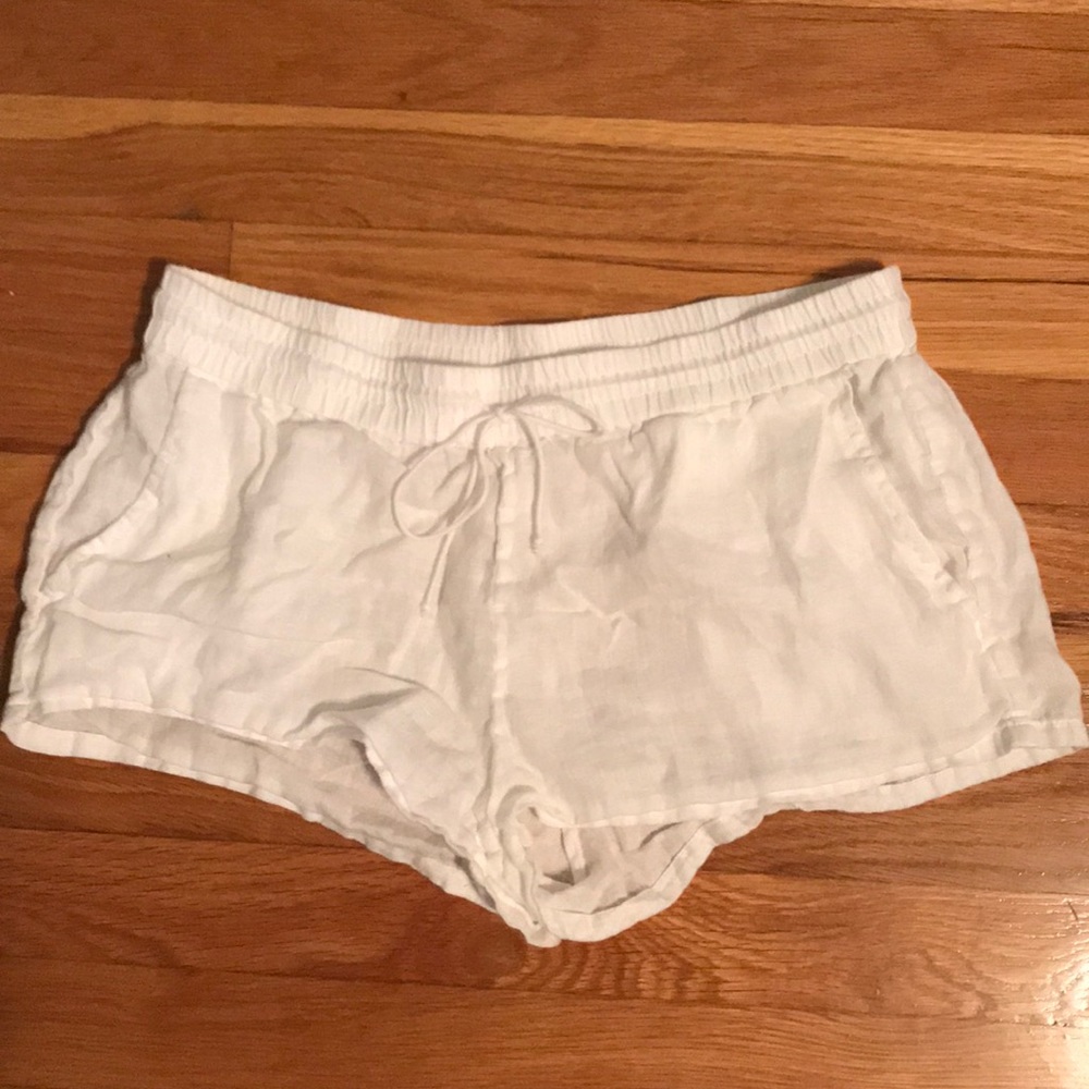 Jcrew xs white linen shorts